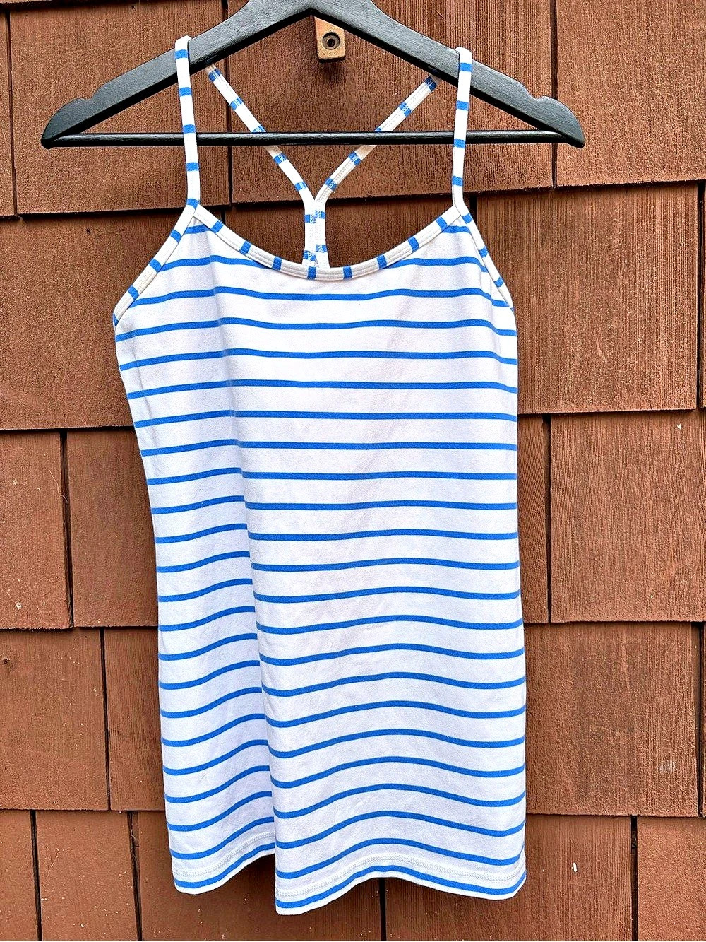 lululemon Striped tank top in White & Blue Guc